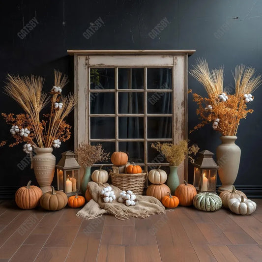 Gatsby Boho Autumn Window Photography Backdrop GBSX-00123 - Gatsby Backdrop