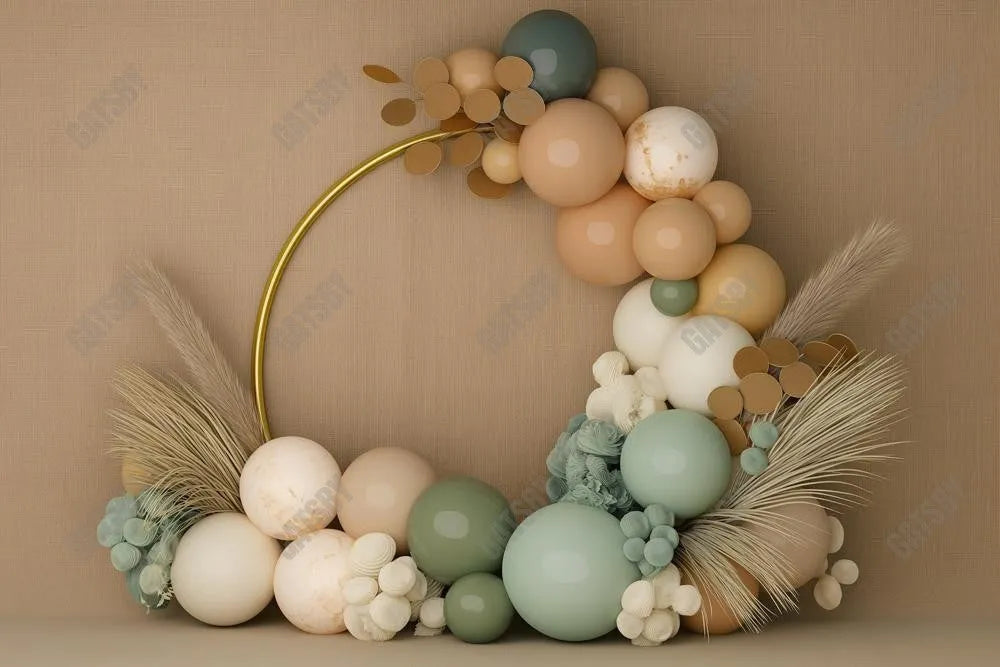 Gatsby Boho Balloons Arch Photography Backdrop Gbsx-00448 - Gatsby Backdrop