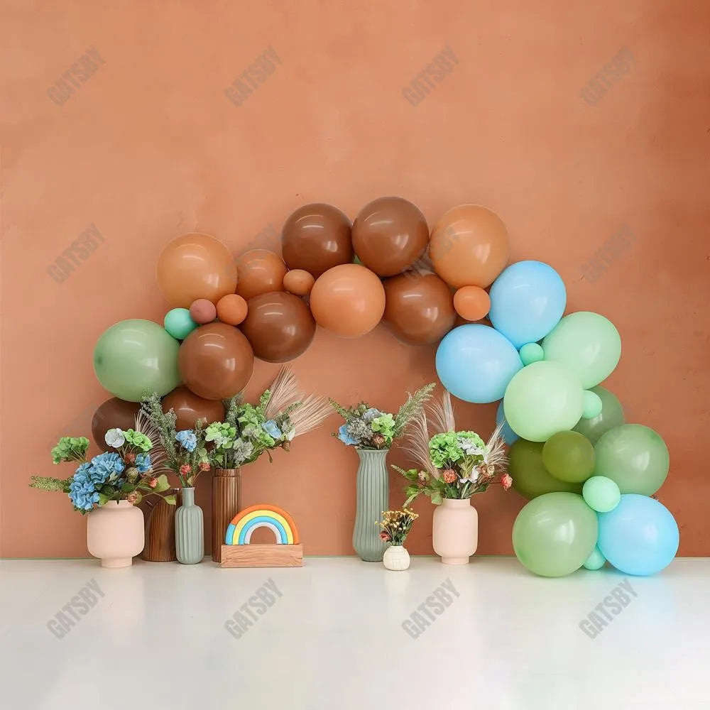 Gatsby Boho Earth Rainbow Arch Photography Backdrop Gbsx-00443 - Gatsby Backdrop