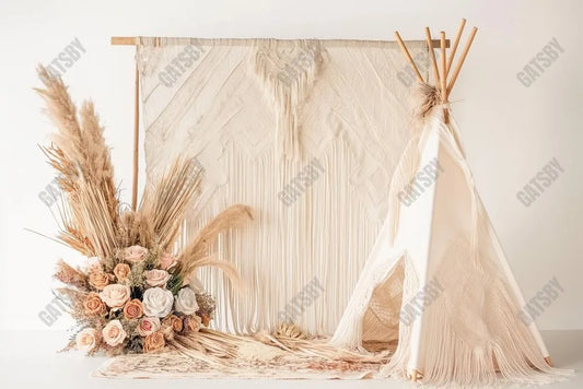 Gatsby Boho Macrame Tent Photography Backdrop Gbsx-00446 - Gatsby Backdrop