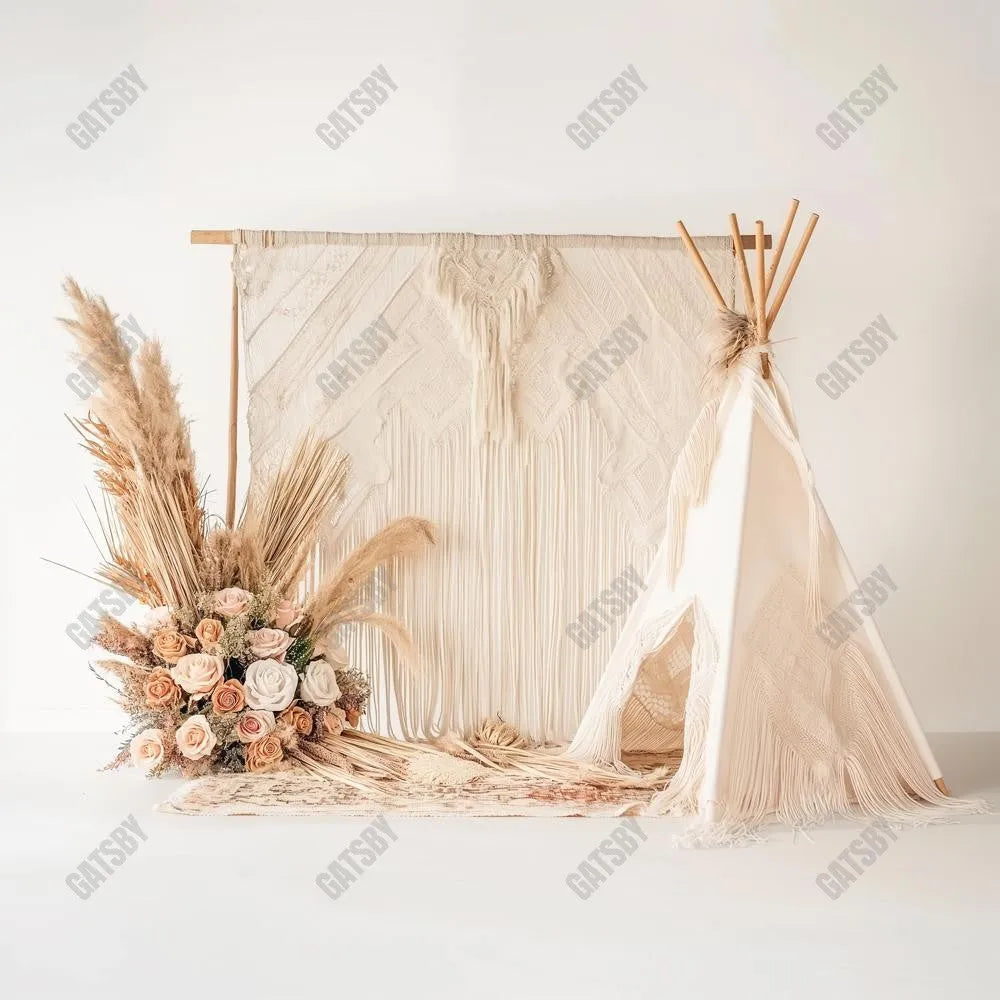 Gatsby Boho Macrame Tent Photography Backdrop Gbsx-00446 - Gatsby Backdrop