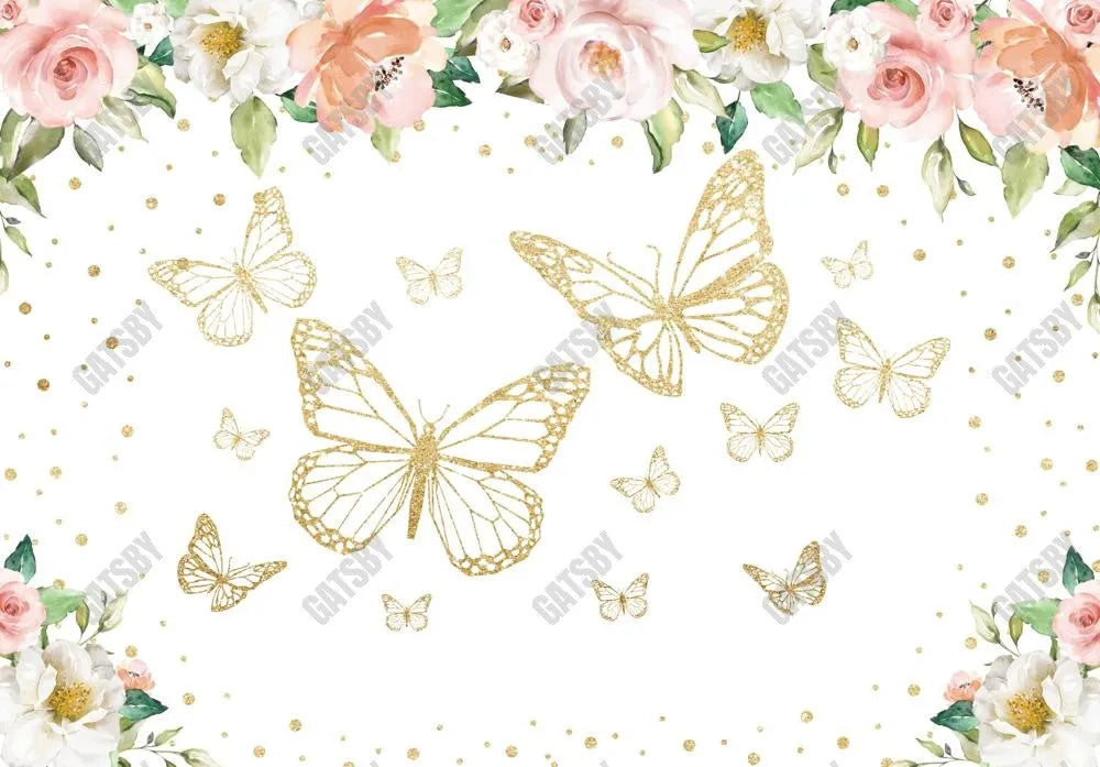 Gatsby Butterfly Floral Photography Backdrop Gbsx-00500 - Gatsby Backdrop