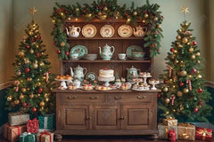 Gatsby Cabinet Of Christmas Delights Photography Backdrop Gbsx-00205 - Gatsby Backdrop