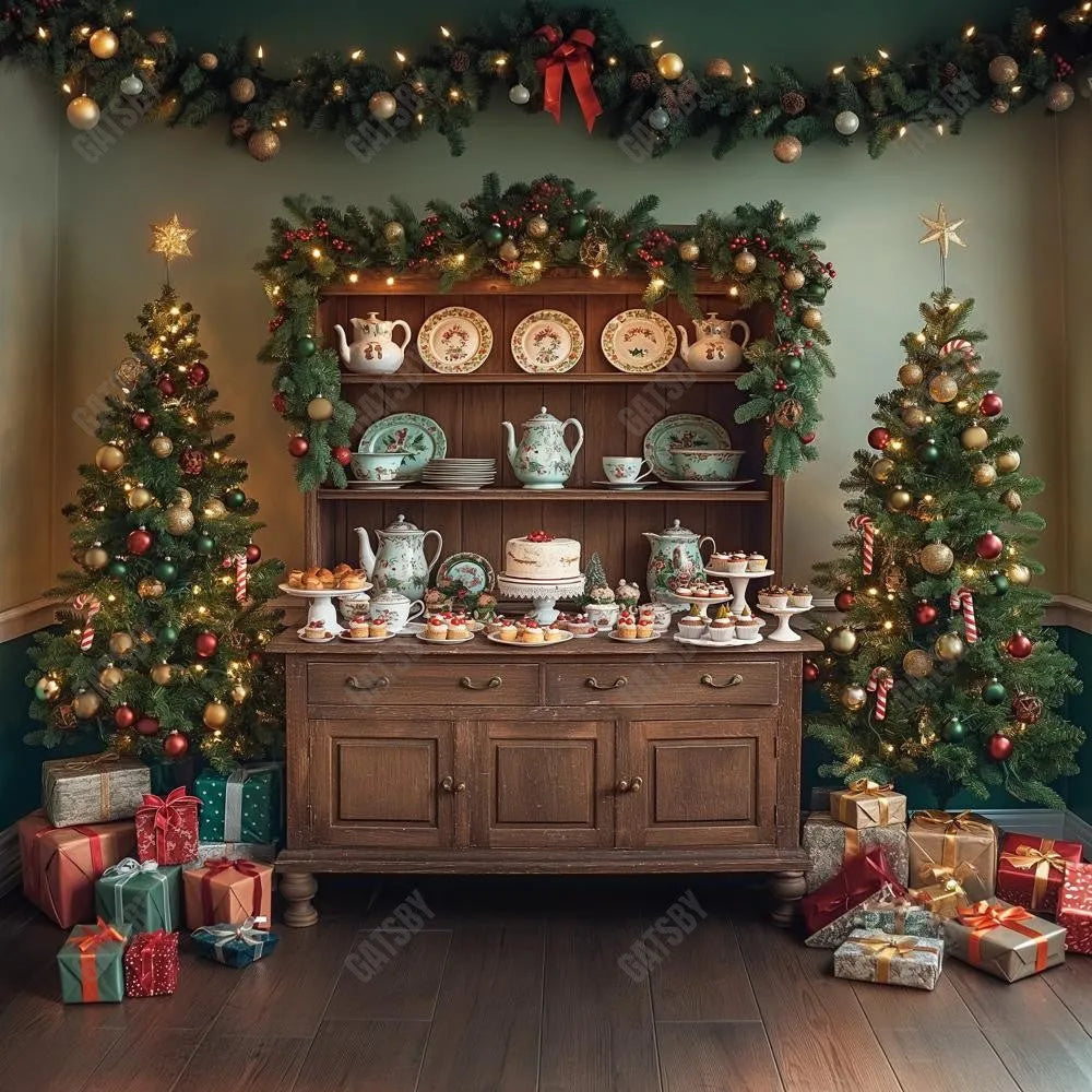 Gatsby Cabinet Of Christmas Delights Photography Backdrop Gbsx-00205 - Gatsby Backdrop