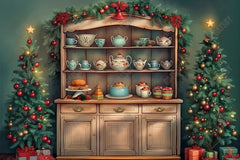 Gatsby Cabinet Of Christmas Delights Photography Backdrop Gbsx-00327 - Gatsby Backdrop