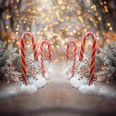 Gatsby Candy Cane Bokeh Lane Photography Backdrop GBSX-00002 - Gatsby Backdrop