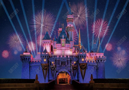 Gatsby Castle Night Photography Backdrop Gbsx-00422 - Gatsby Backdrop