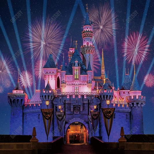 Gatsby Castle Night Photography Backdrop Gbsx-00422 - Gatsby Backdrop