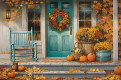 Gatsby Charming Autumn Porch Photography Backdrop Gbsx-00560 - Gatsby Backdrop