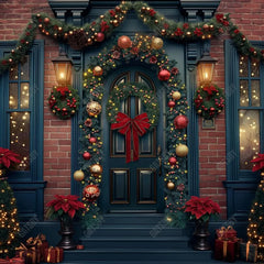 Gatsby Christmas Arched Door Photography Backdrop GBSX-00118 - Gatsby Backdrop