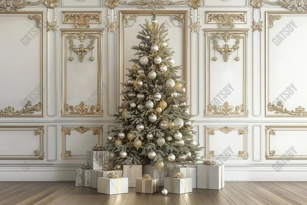 Gatsby Christmas Baroque Tree Photography Backdrop Gbsx-00768 - Gatsby Backdrop