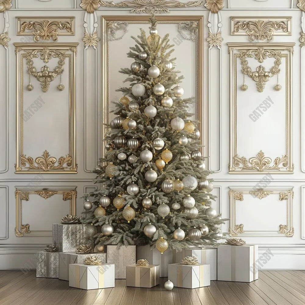 Gatsby Christmas Baroque Tree Photography Backdrop Gbsx-00768 - Gatsby Backdrop