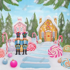 Gatsby Christmas Candyland Gingerbread House Photography Backdrop Gbsx-01032 - Gatsby Backdrop