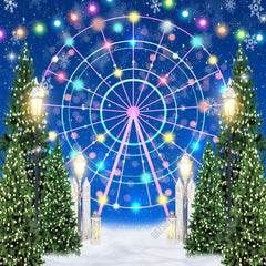 Gatsby Christmas Ferris Wheel Photography Backdrop Gbsx-01067 - Gatsby Backdrop