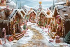 Gatsby Christmas Gingerbread Town Photography Backdrop Gbsx-01008 - Gatsby Backdrop