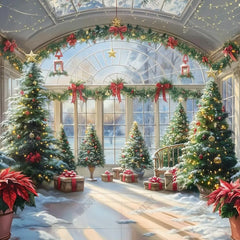 Gatsby Christmas Greenhouse Photography Backdrop Gbsx-00207 - Gatsby Backdrop