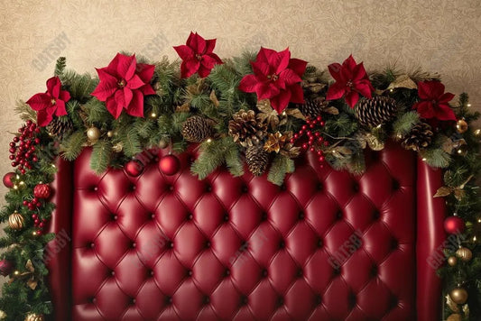 Gatsby Christmas Joy Headboard Photography Backdrop Gbsx-00369 - Gatsby Backdrop