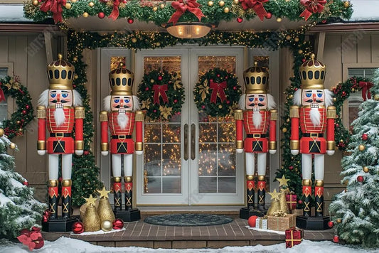 Gatsby Christmas Nutcracker Guards Photography Backdrop Gbsx-00889 - Gatsby Backdrop