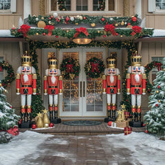 Gatsby Christmas Nutcracker Guards Photography Backdrop Gbsx-00891 - Gatsby Backdrop