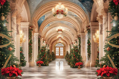 Gatsby Christmas Palace Arch Photography Backdrop GBSX-00008 - Gatsby Backdrop