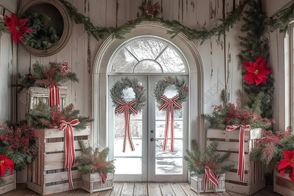 Gatsby Christmas Peppermint Door Photography Backdrop Gbsx-01000 - Gatsby Backdrop