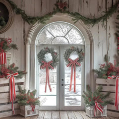 Gatsby Christmas Peppermint Door Photography Backdrop Gbsx-01000 - Gatsby Backdrop