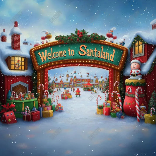 Gatsby Christmas Santaland Photography Backdrop Gbsx-01052 - Gatsby Backdrop