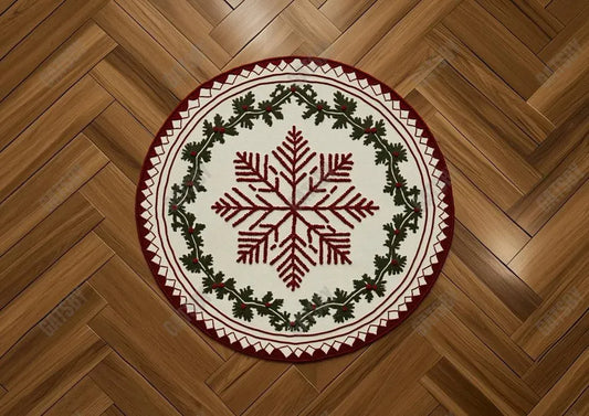 Gatsby Christmas Snowflake Rug Photography Backdrop Gbsx-01006 - Gatsby Backdrop