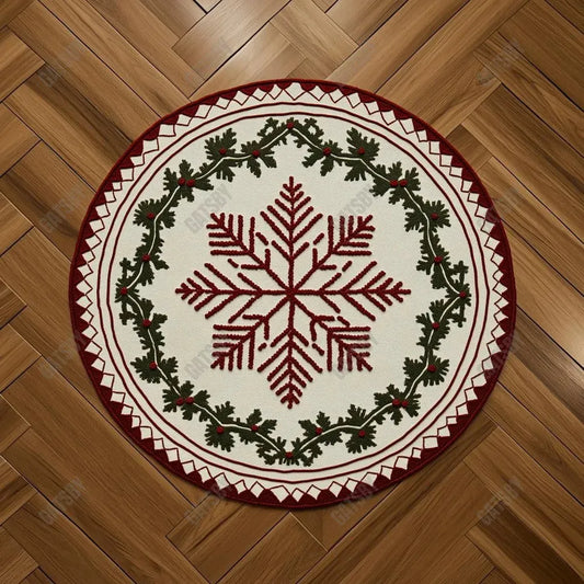 Gatsby Christmas Snowflake Rug Photography Backdrop Gbsx-01006 - Gatsby Backdrop