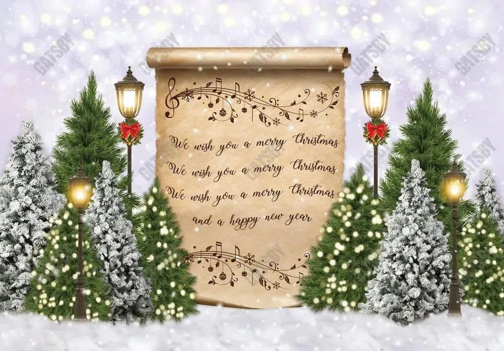 Gatsby Christmas Song Photography Backdrop Gbsx-01064 - Gatsby Backdrop