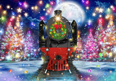 Gatsby Christmas Train Photography Backdrop GBSX-00048 - Gatsby Backdrop