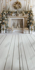 Gatsby Christmas White Vintage Fireplace Photography Backdrop Gbsx-00781 - Gatsby Backdrop