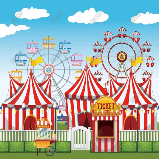 Gatsby Circus Playground Photography Backdrop Gbsx-00725 - Gatsby Backdrop