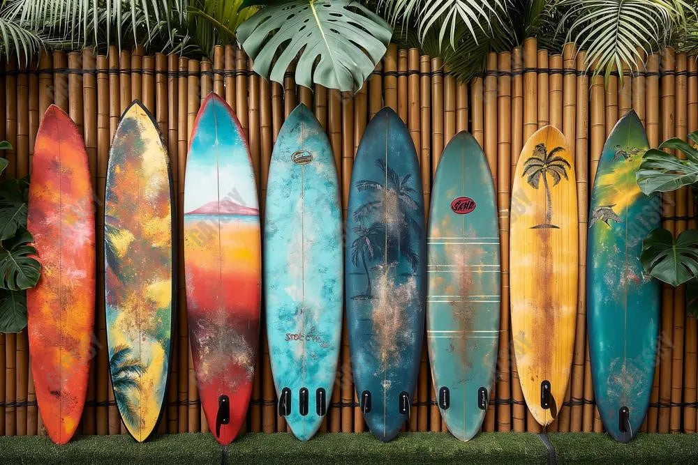 Gatsby Colorful Surfboards Photography Backdrop Gbsx-00385 - Gatsby Backdrop