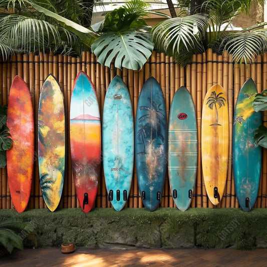 Gatsby Colorful Surfboards Photography Backdrop Gbsx-00385 - Gatsby Backdrop