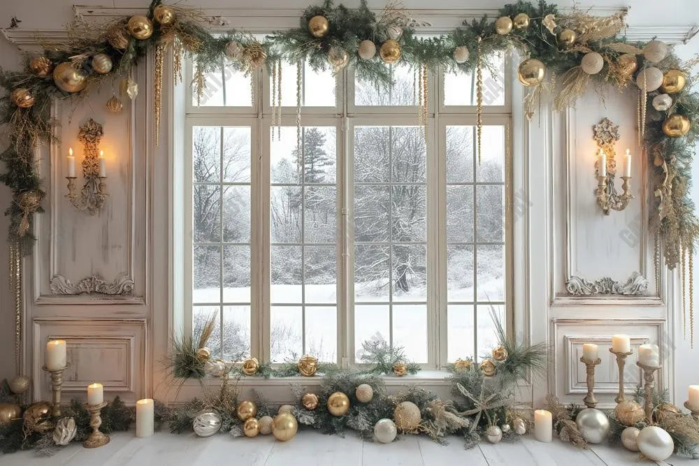 Gatsby Cozy Christmas Dream Window Photography Backdrop Gbsx-00751 - Gatsby Backdrop