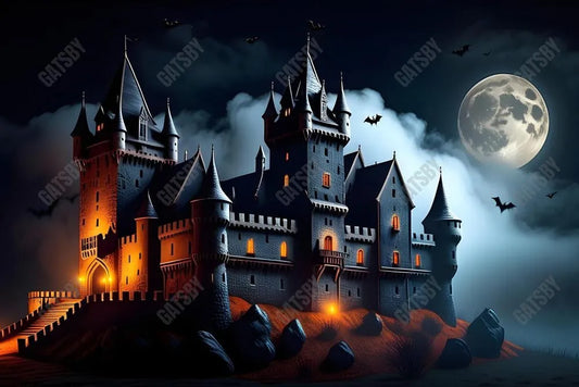 Gatsby Creepy And Mysterious Medieval Castle Photography Backdrop Gbsx-00870 - Gatsby Backdrop