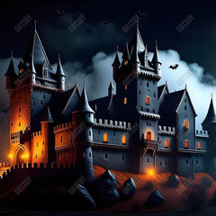 Gatsby Creepy And Mysterious Medieval Castle Photography Backdrop Gbsx-00870 - Gatsby Backdrop