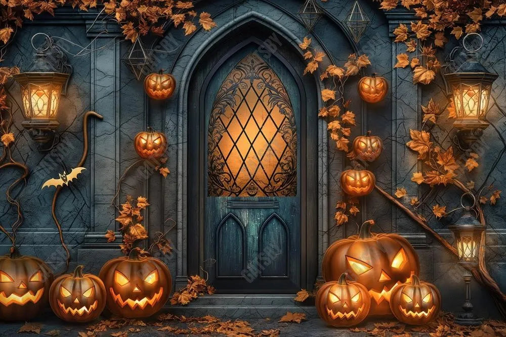 Gatsby Dark Autumn Door Photography Backdrop Gbsx-00791 - Gatsby Backdrop