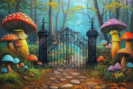 Gatsby Fairy Tale Wonderland Gate Photography Backdrop Gbsx-01035 - Gatsby Backdrop