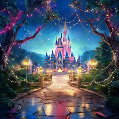 Gatsby Fairytale Forest Castle Photography Backdrop Gbsx-00580 - Gatsby Backdrop