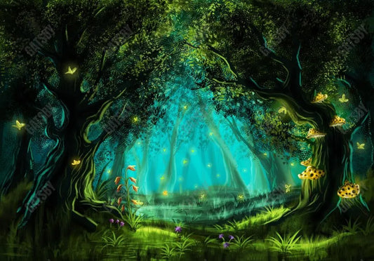 Gatsby Fairytale Forest Tree Photography Backdrop Gbsx-00356 - Gatsby Backdrop