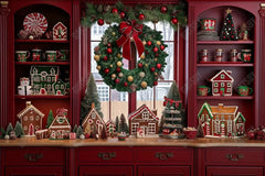 Gatsby Festive Red Kitchen Photography Backdrop GBSX-00067 - Gatsby Backdrop