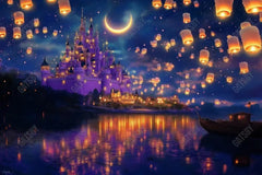 Gatsby Floating Lanterns Castle Photography Backdrop Gbsx-01053 - Gatsby Backdrop