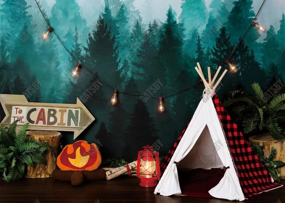 Gatsby Forest Camping Photography Backdrop Gbsx-00683 - Gatsby Backdrop