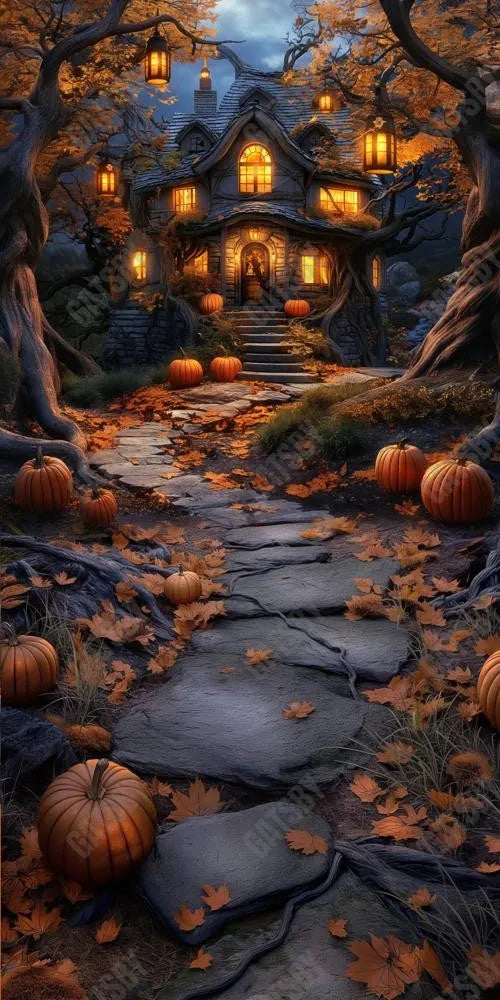 Gatsby Forest Haunted Cottage Photography Backdrop Gbsx-00553 - Gatsby Backdrop