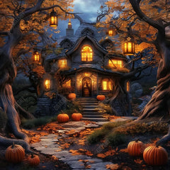 Gatsby Forest Haunted Cottage Photography Backdrop Gbsx-00553 - Gatsby Backdrop