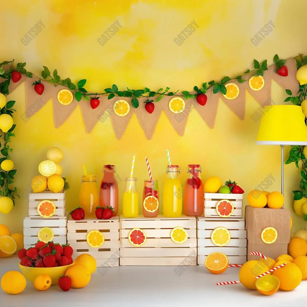 Gatsby Fresh Lemonade Photography Backdrop GBSX-00075 - Gatsby Backdrop