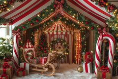 Gatsby Gingerbread Sleigh Photography Backdrop Gbsx-00638 - Gatsby Backdrop