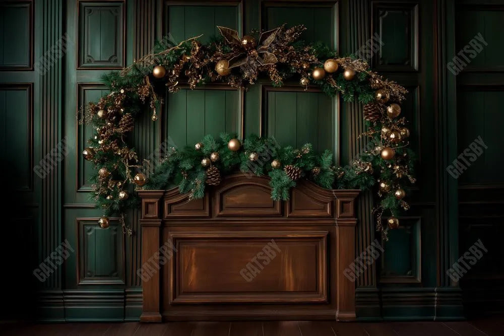 Gatsby Green Dream Pine Headboard Photography Backdrop GBSX-00071 - Gatsby Backdrop